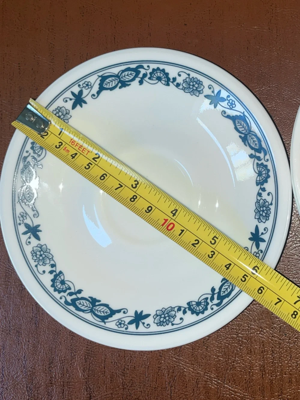 Set of 6 “Old Town Blue” Corelle 6.25” saucers